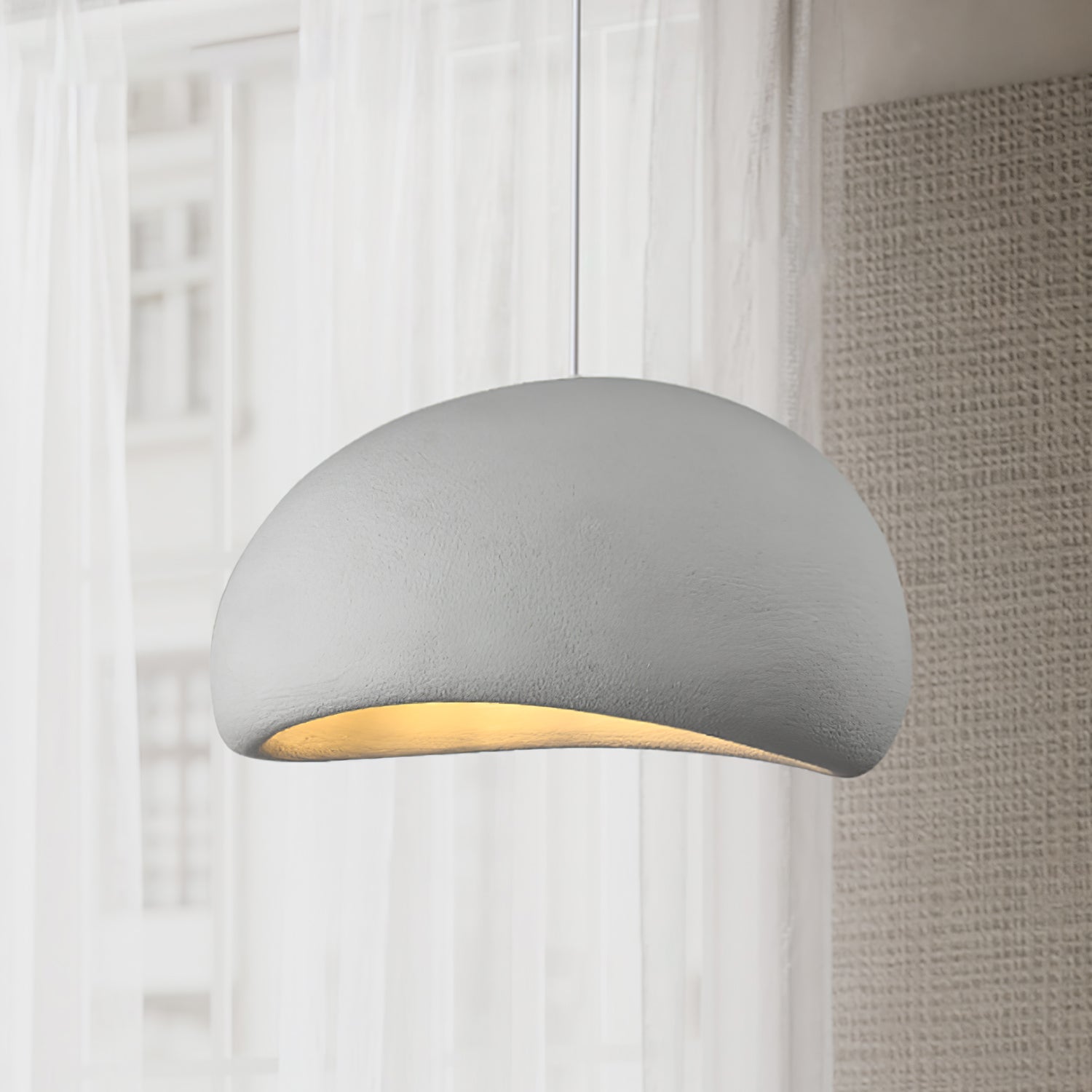 Khmara Pendant Light LED 11.8 in Grey Indoor Ceiling Lamp Adjustable Hanging | Thomler