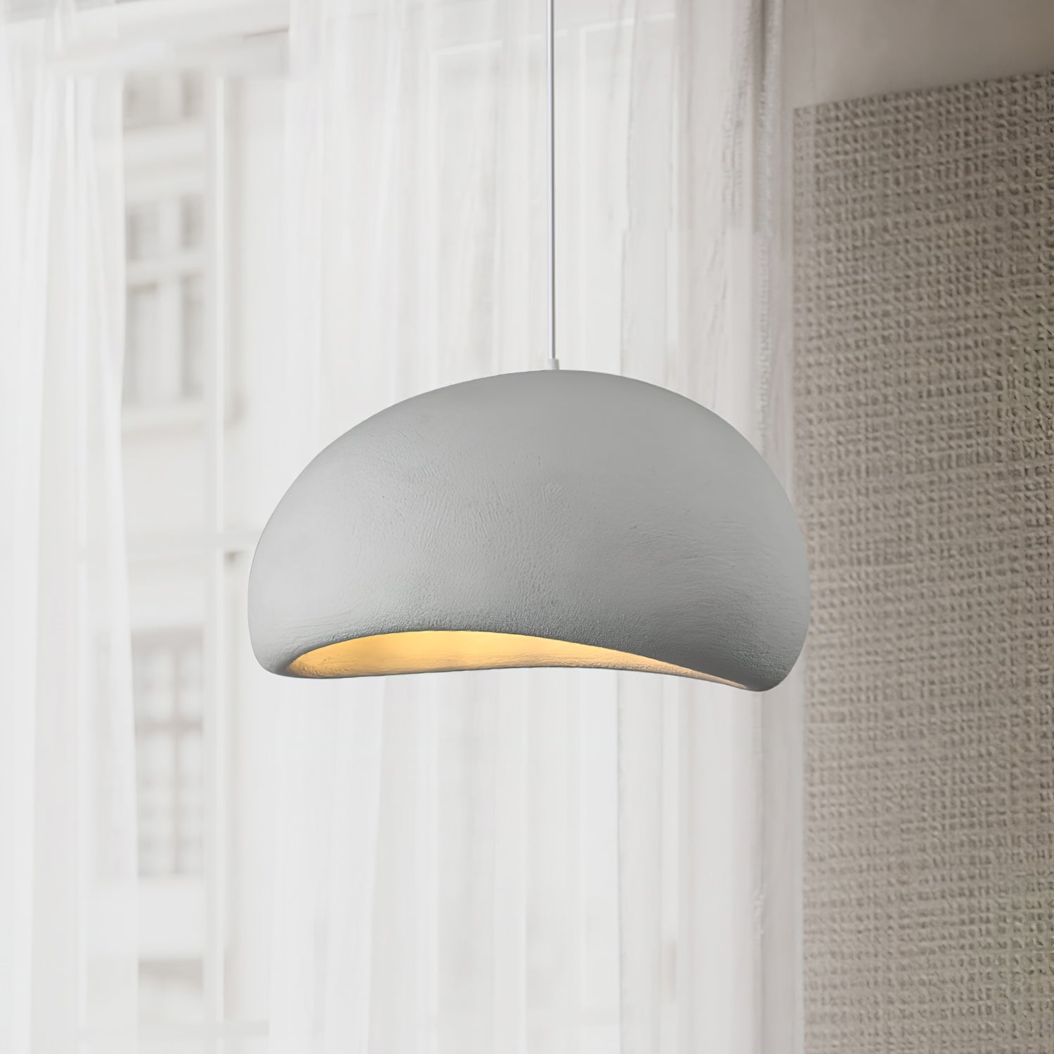 Khmara Pendant Light LED 11.8 in Grey Indoor Ceiling Lamp Adjustable Hanging | Thomler