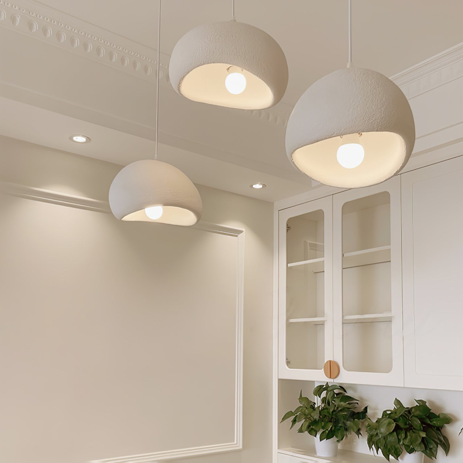 Khmara Pendant Light LED 11.8 in Grey Indoor Ceiling Lamp Adjustable Hanging | Thomler