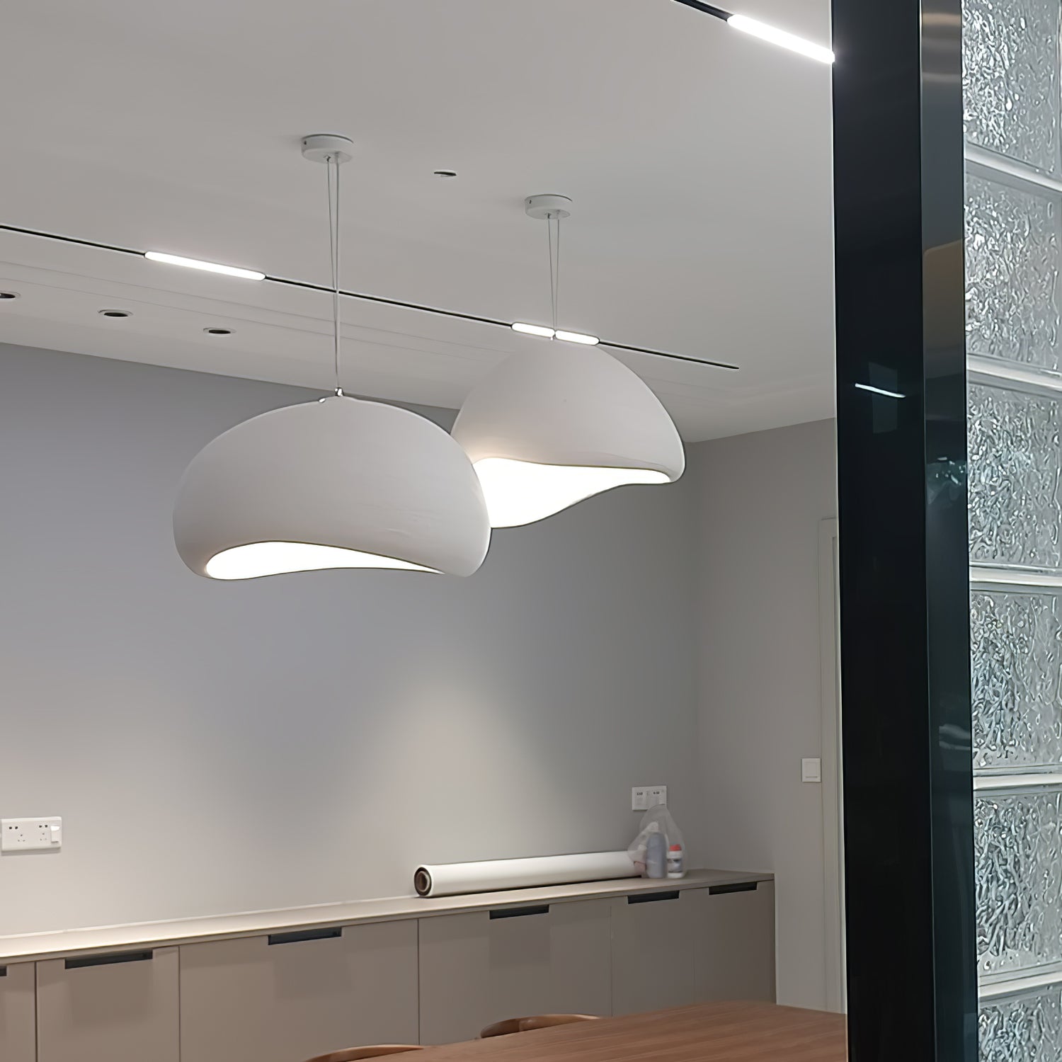 Khmara Pendant Light LED 11.8 in Grey Indoor Ceiling Lamp Adjustable Hanging | Thomler
