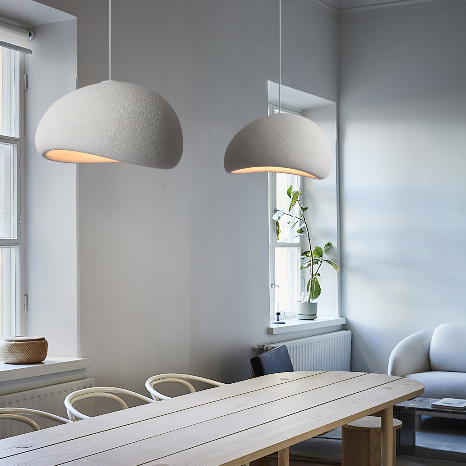 Khmara Pendant Light LED 11.8 in Grey Indoor Ceiling Lamp Adjustable Hanging | Thomler
