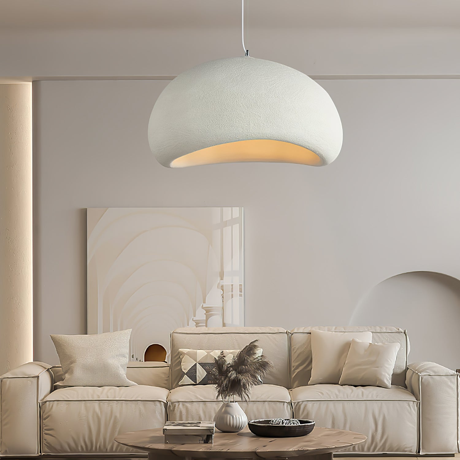 Khmara Pendant Light LED 11.8 in Grey Indoor Ceiling Lamp Adjustable Hanging | Thomler