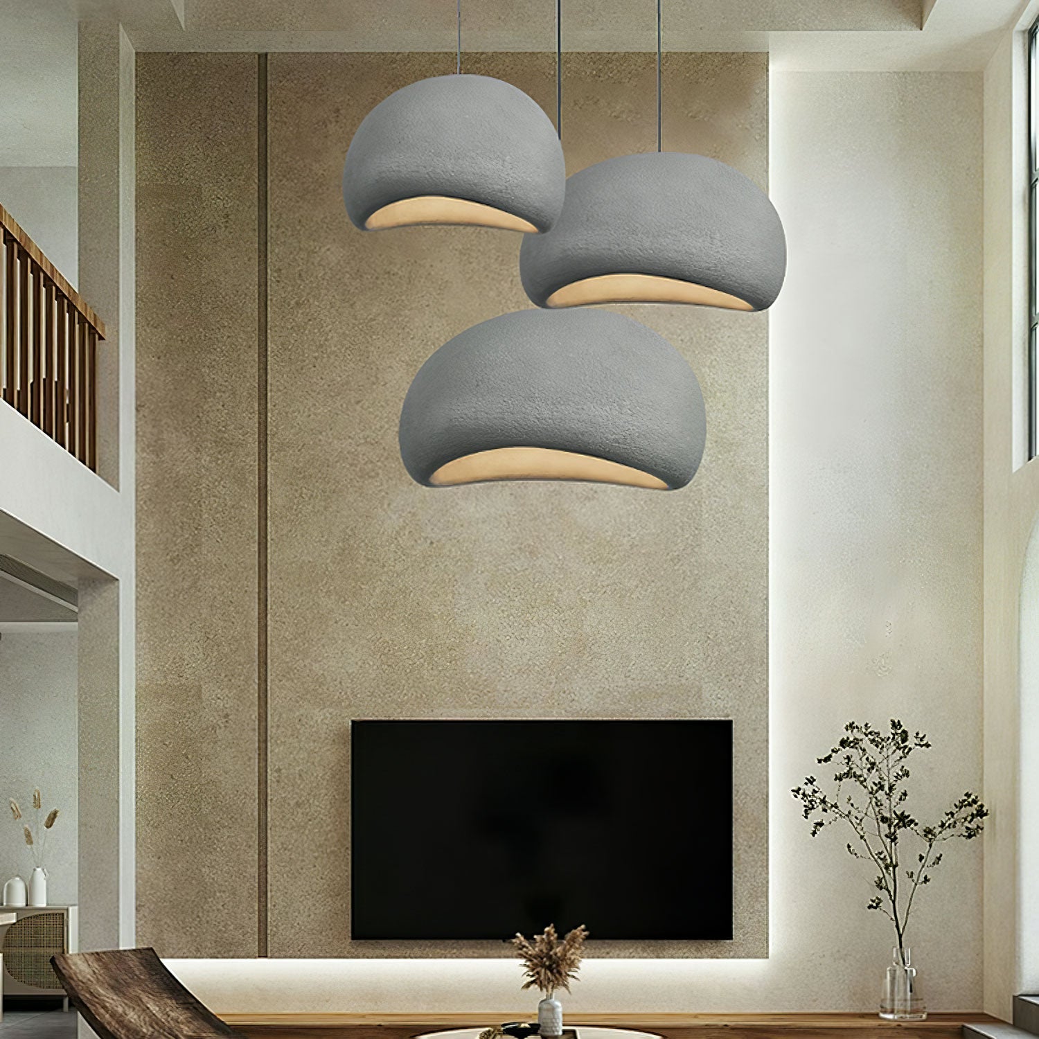 Khmara Pendant Light LED 11.8 in Grey Indoor Ceiling Lamp Adjustable Hanging | Thomler