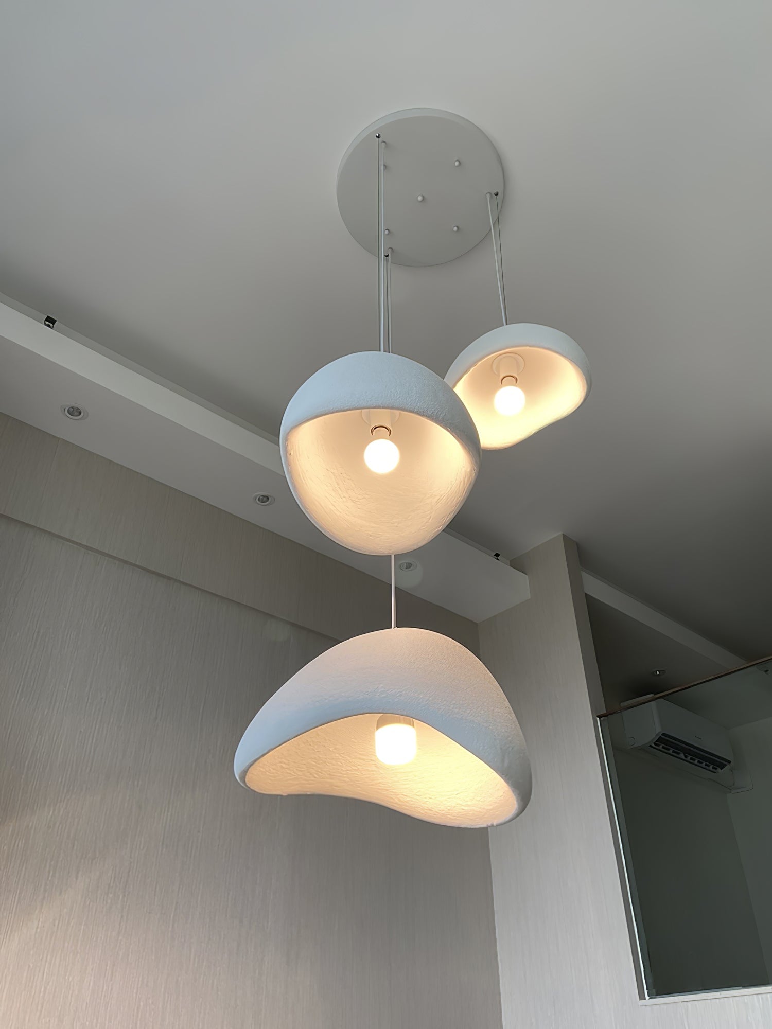 Khmara Pendant Light LED 11.8 in Grey Indoor Ceiling Lamp Adjustable Hanging | Thomler
