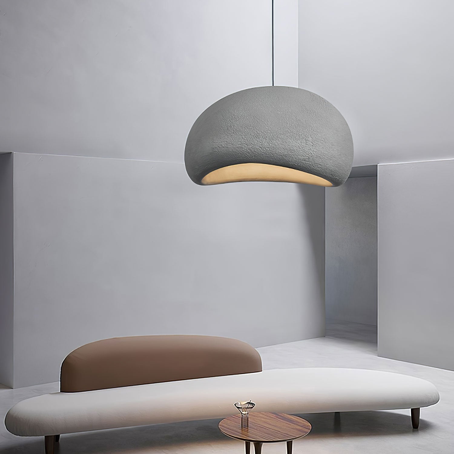 Khmara Pendant Light LED 11.8 in Grey Indoor Ceiling Lamp Adjustable Hanging | Thomler
