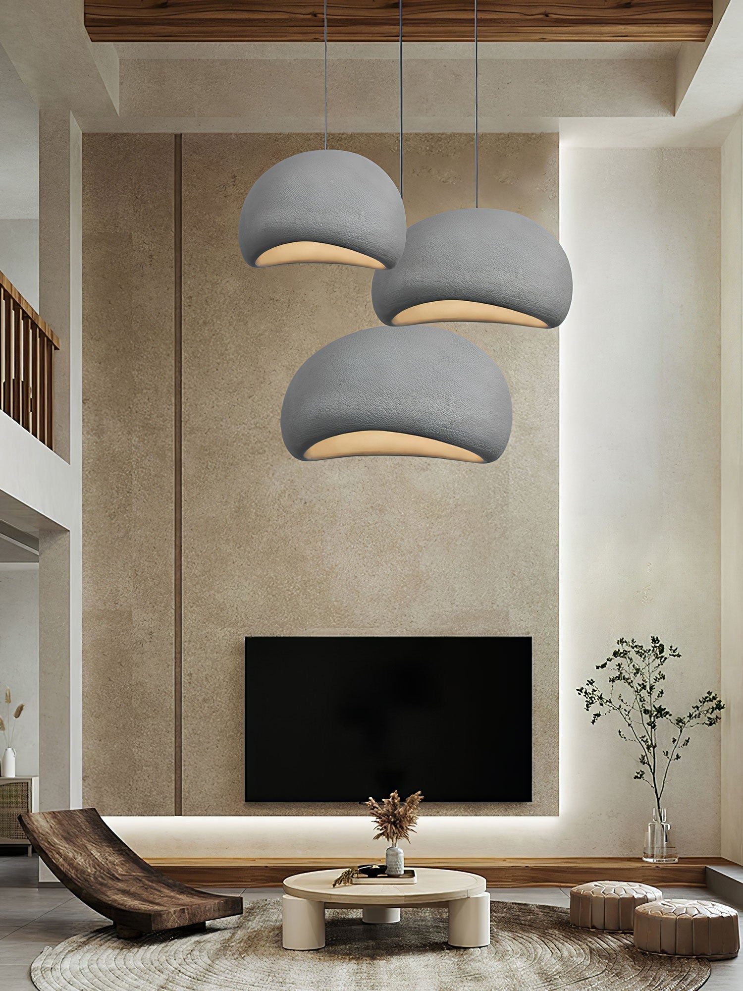 Khmara Pendant Light LED 11.8 in Grey Indoor Ceiling Lamp Adjustable Hanging | Thomler