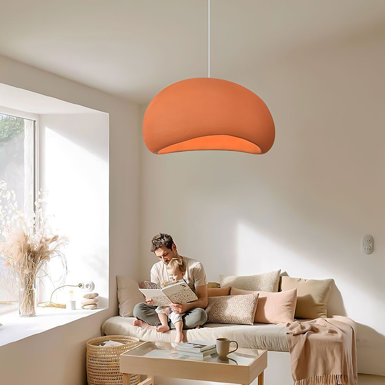 Khmara Pendant Light LED 11.8 in Grey Indoor Ceiling Lamp Adjustable Hanging | Thomler