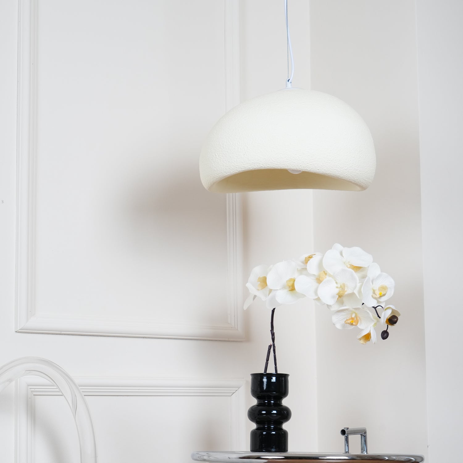 Khmara Pendant Light LED 11.8 in Grey Indoor Ceiling Lamp Adjustable Hanging | Thomler