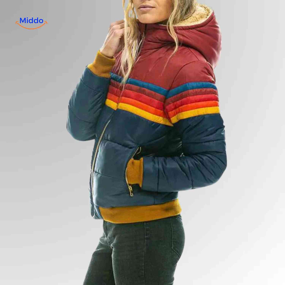Quilted Hooded Puffer Jacket – Water-Resistant, Cotton-Lined Lightweight Coat for Women | Thomler