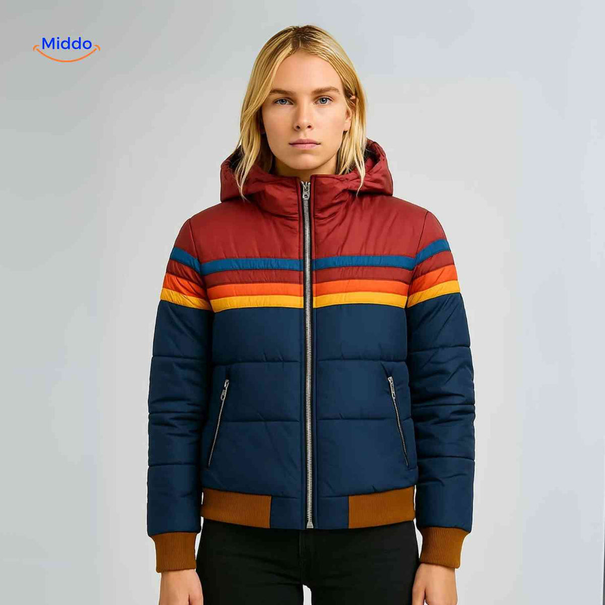 Quilted Hooded Puffer Jacket – Water-Resistant, Cotton-Lined Lightweight Coat for Women | Thomler
