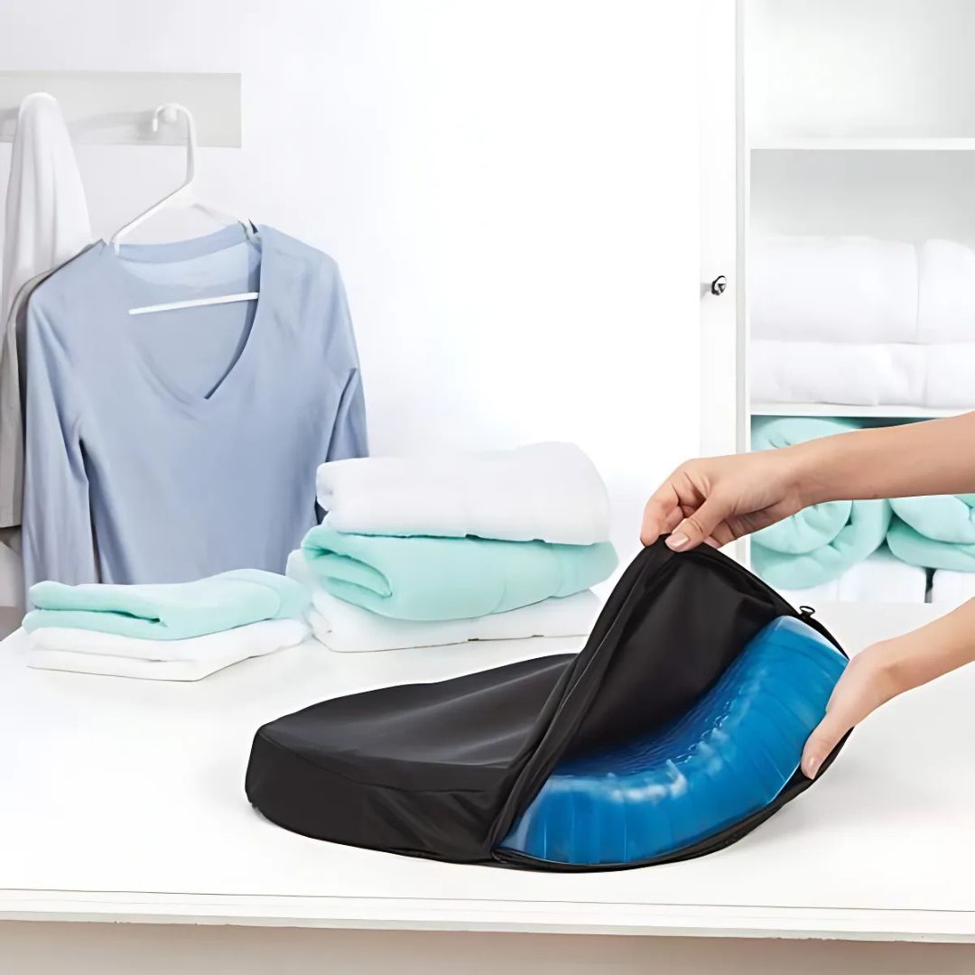 Pressure-Relieving Gel Seat Cushion for Coccyx Pain Relief | Chair Pad for Office, Car, Wheelchair | Orthopedic Support for Lower Back & | Thomler