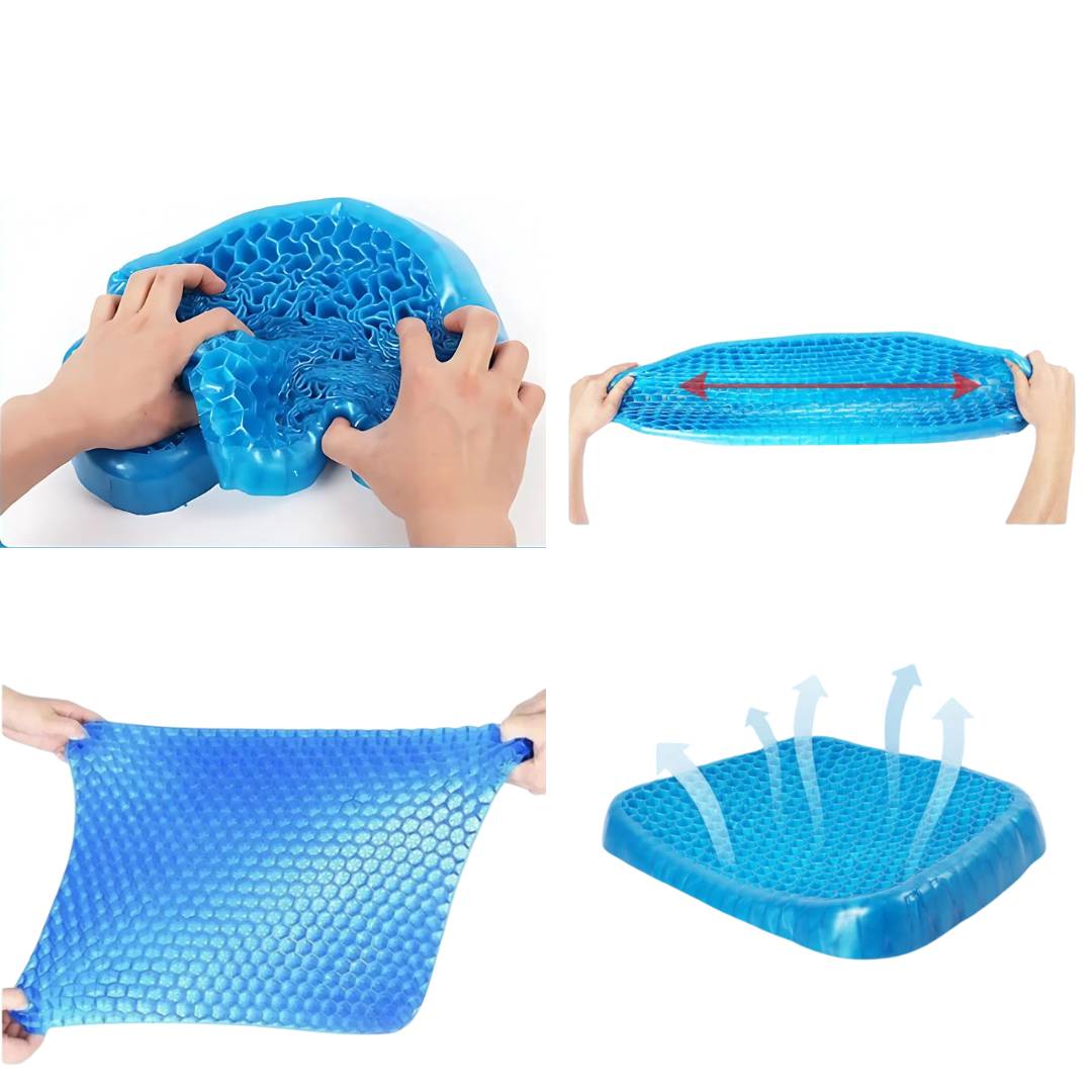 Pressure-Relieving Gel Seat Cushion for Coccyx Pain Relief | Chair Pad for Office, Car, Wheelchair | Orthopedic Support for Lower Back & | Thomler