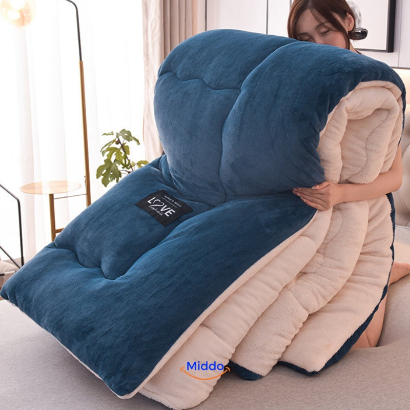 Weighted Wool-Velvet Throw Blanket – 5.5–9 lb Deep Pressure Comfort for Restful Sleep & Warmth | Thomler