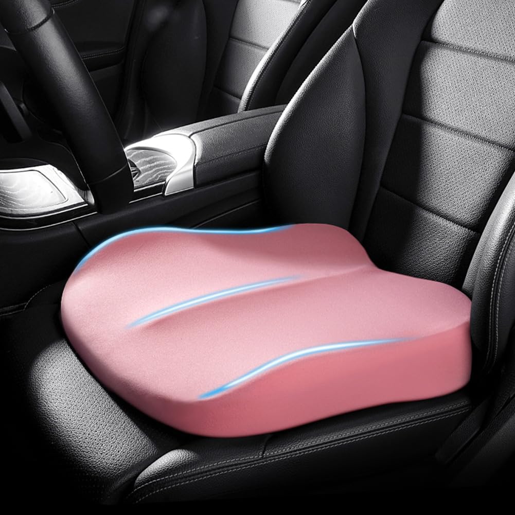 Memory Foam Car Seat Booster Cushion – Elevates Height for Better Road View & Posture Support | Thomler