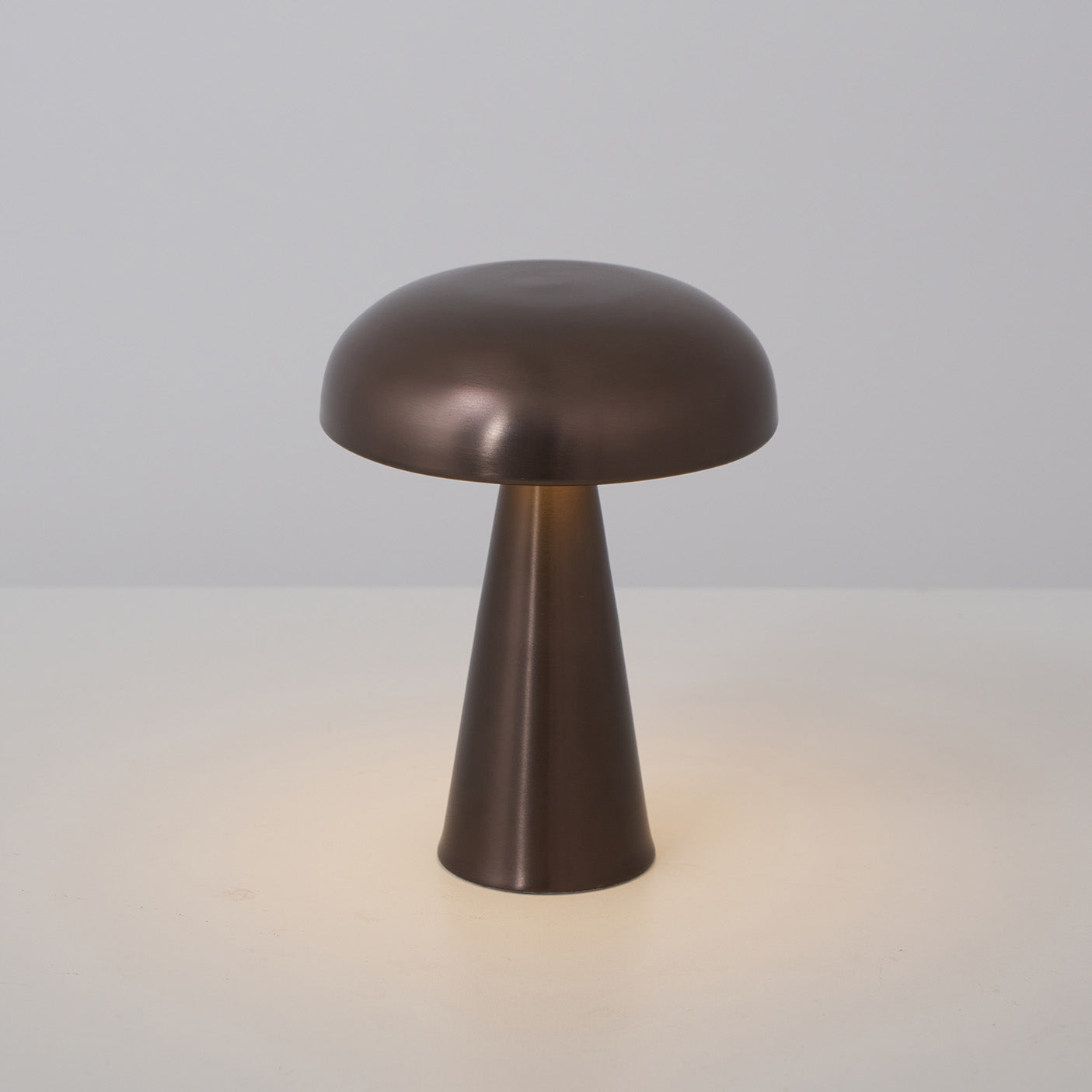 Table Lamp Aluminum 6.1 in x 8.2 in Mushroom Shade Gold Gray Blue Black Red Copper Brown USB Desk Light | Thomler