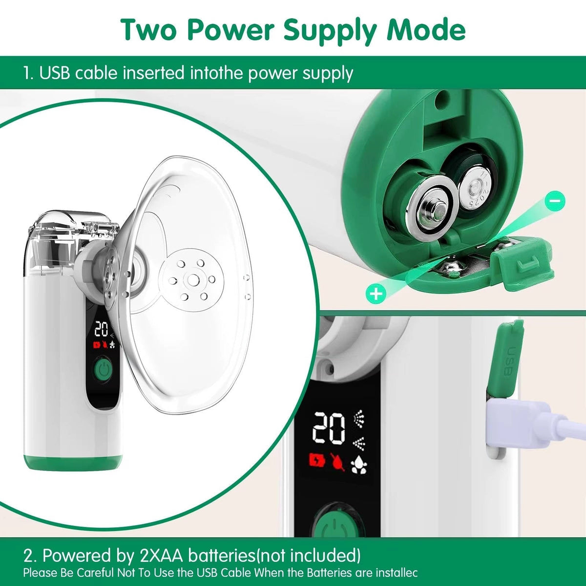 Handheld Steam Nebulizer for Respiratory Relief – USB Powered Personal Breathing Device with Ultra-Fine Vapor Output & Timer Modes | Thomler