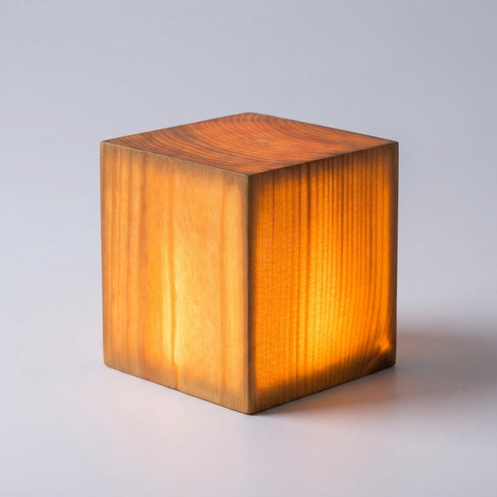 Table Lamp Wood Look Rechargeable LED Natural Bedroom Bedside Touch Dimmable Cordless Ambient Night Light Japandi Scandinavian Decor | Thomler