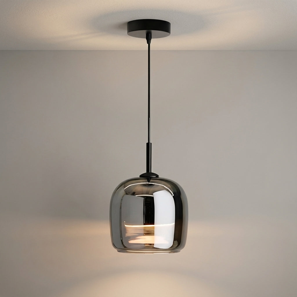 Glass Globe Drop Light with E27 Base – Modern Rounded Shade for Dining & Kitchen | Thomler