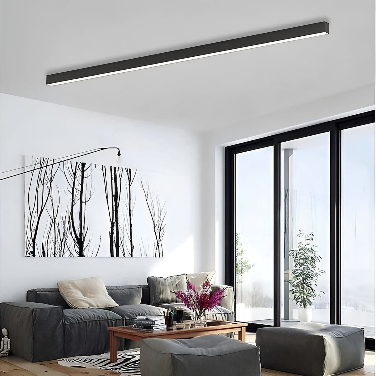 Modern Slim LED Ceiling Light – Ultra-Thin Flush Mount Fixture for Living Room, Bedroom & Dining Room | Thomler