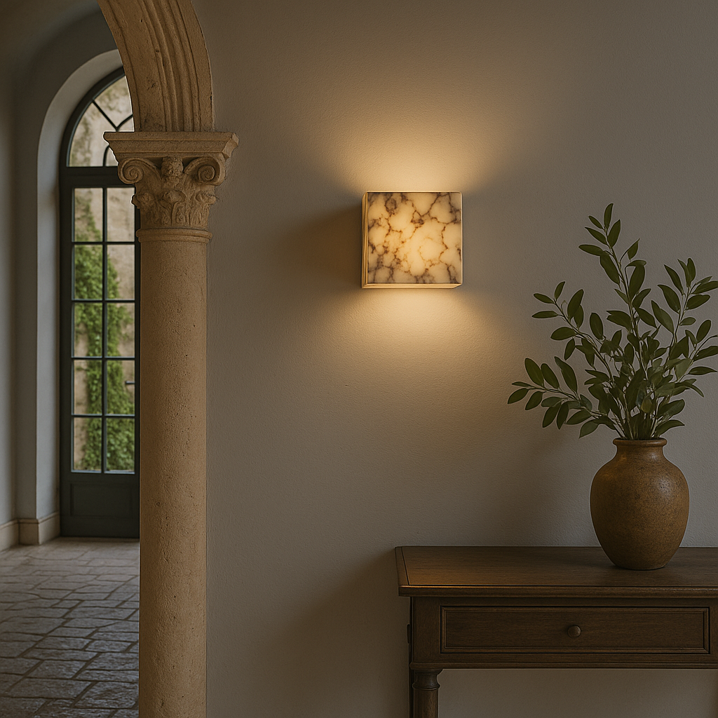 G9 LED Stone Wall Sconce – Cube & Rectangle Designs for Hallway, Bedroom & Living Room | Thomler