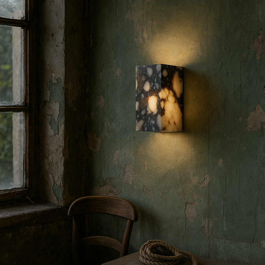 G9 LED Stone Wall Sconce – Cube & Rectangle Designs for Hallway, Bedroom & Living Room | Thomler