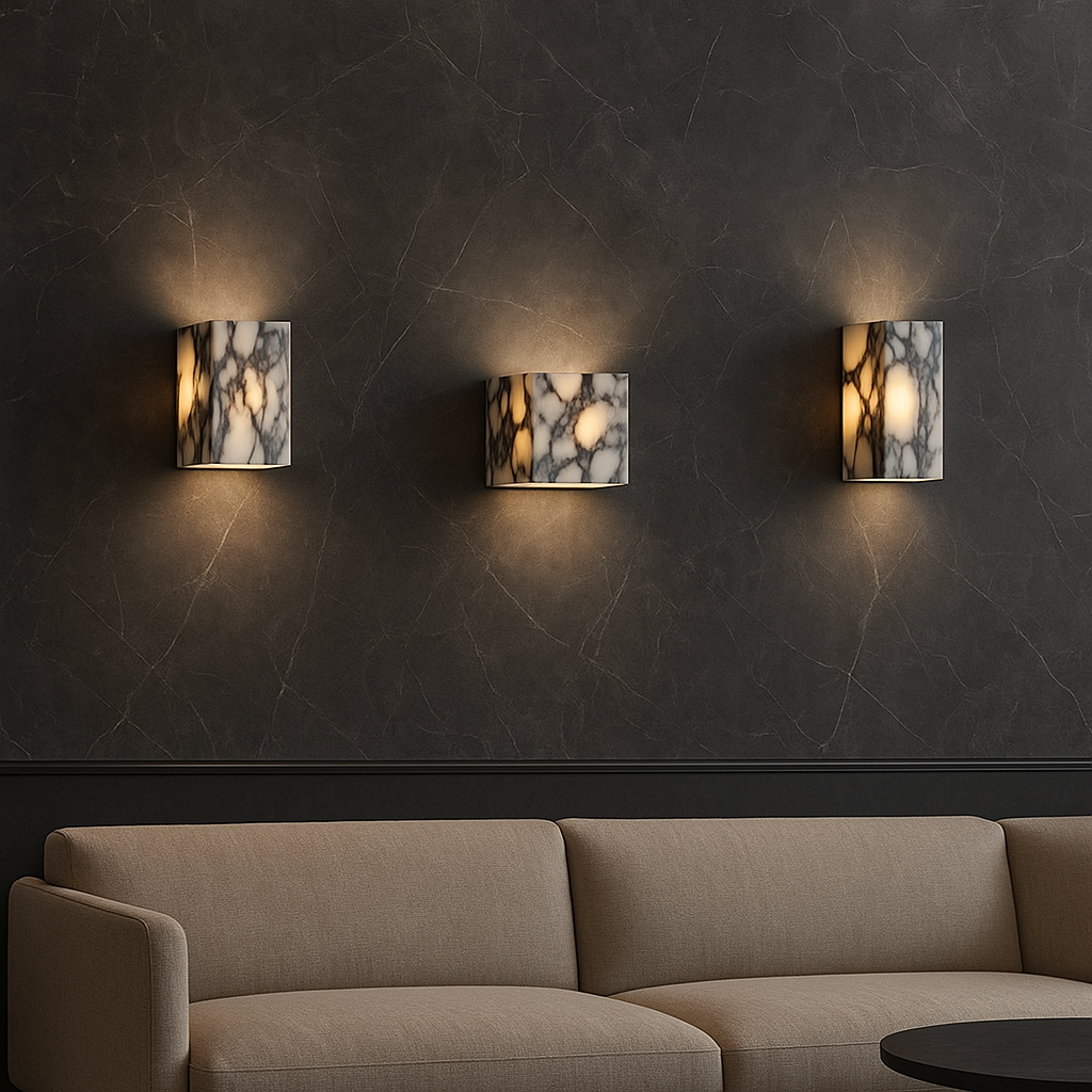 G9 LED Stone Wall Sconce – Cube & Rectangle Designs for Hallway, Bedroom & Living Room | Thomler