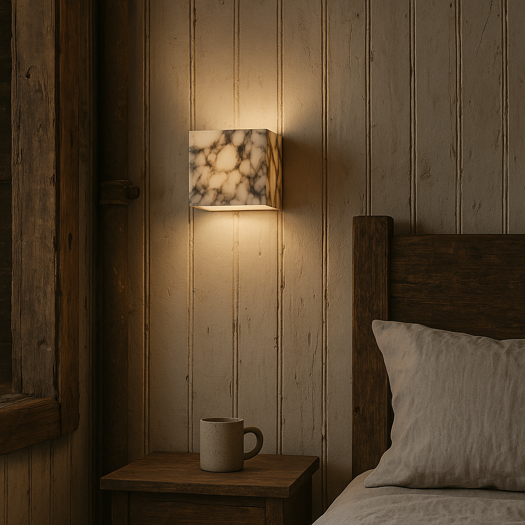 G9 LED Stone Wall Sconce – Cube & Rectangle Designs for Hallway, Bedroom & Living Room | Thomler