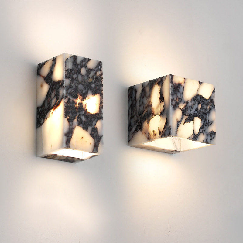 G9 LED Stone Wall Sconce – Cube & Rectangle Designs for Hallway, Bedroom & Living Room | Thomler