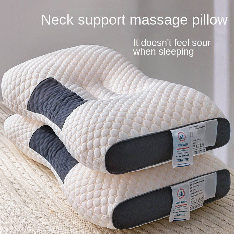 Contour Memory Foam Pillow for Neck Pain Relief – Ergonomic Sleep Support with Breathable Honeycomb Mesh for Side & Back Sleepers | Thomler