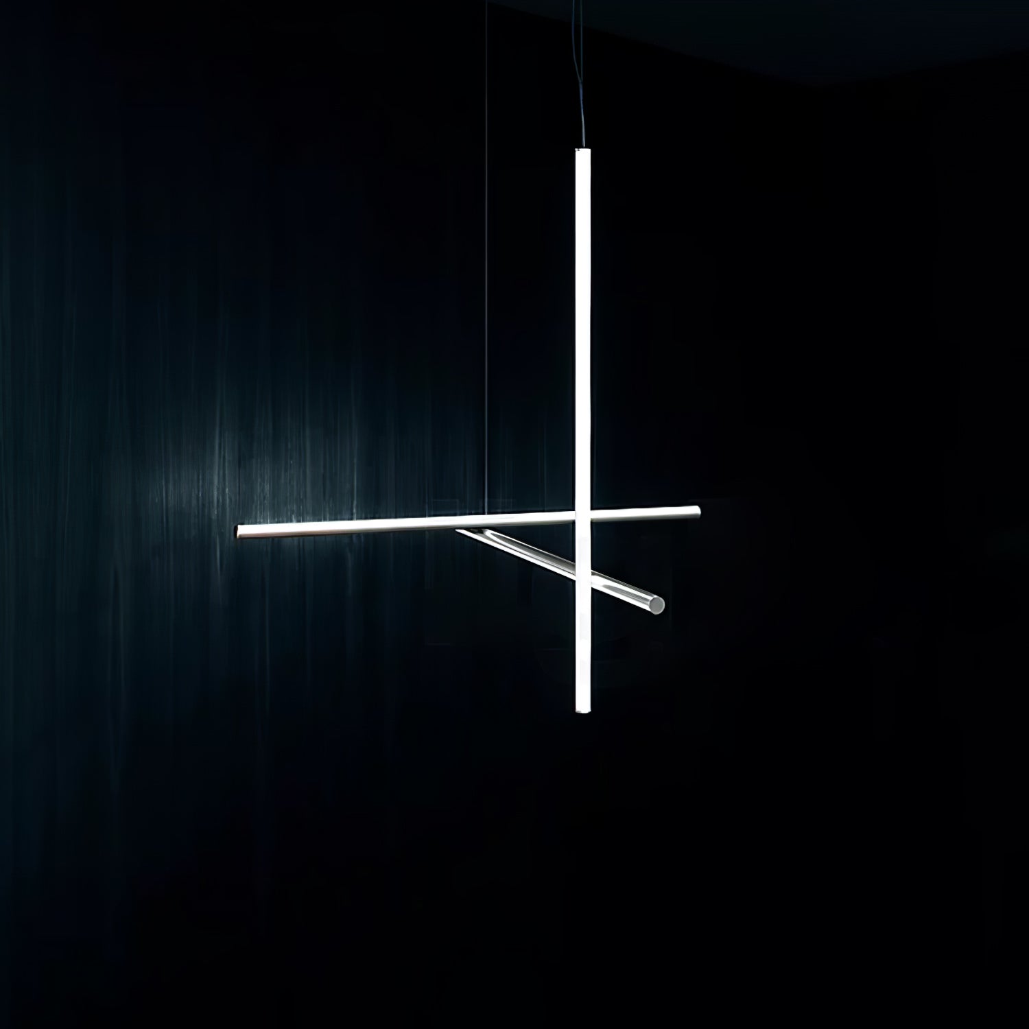 Pendant Light Aluminium Integrated LED 175.0 cm Black Modern Dining Room Linear Chandelier Modular Ceiling Lighting | Thomler