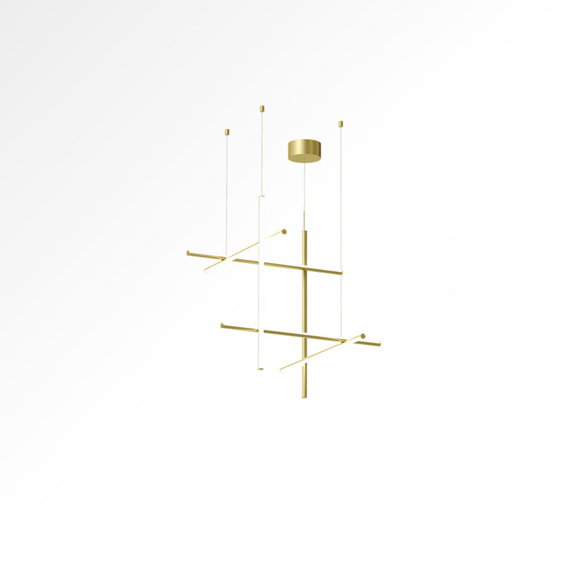 Pendant Light Aluminium Integrated LED 175.0 cm Black Modern Dining Room Linear Chandelier Modular Ceiling Lighting | Thomler