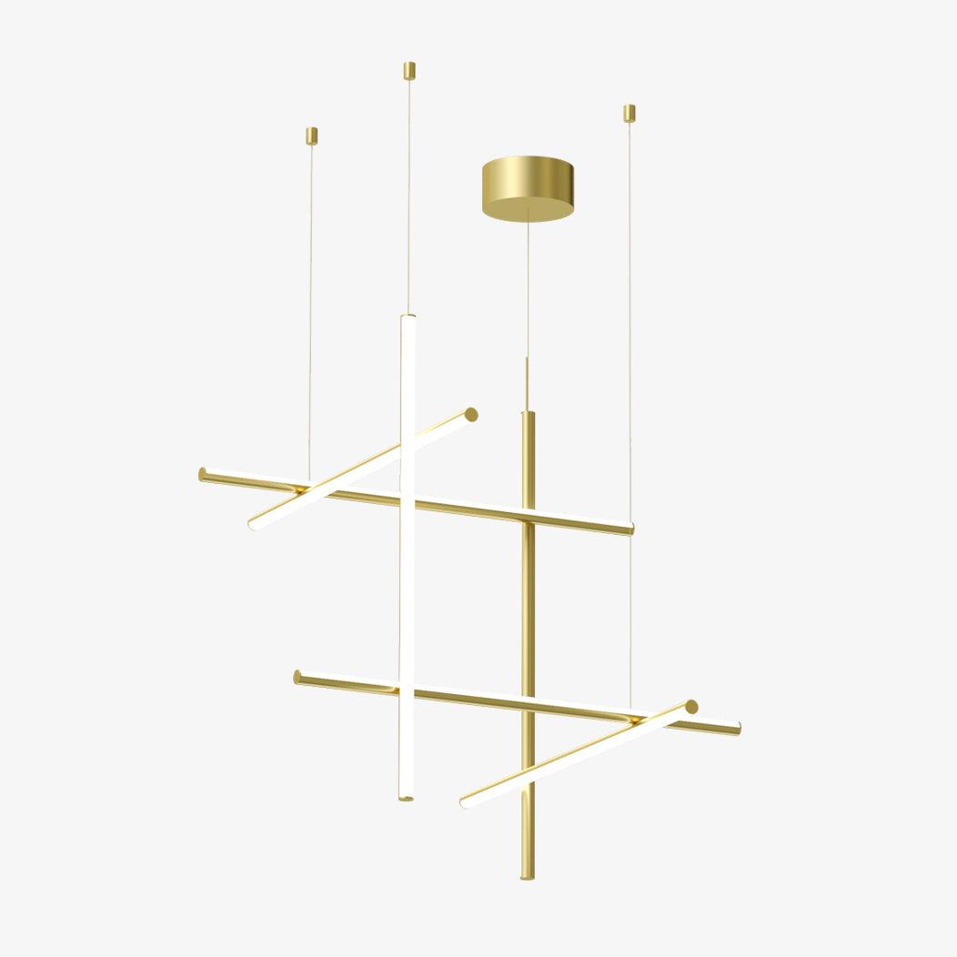 Pendant Light Aluminium Integrated LED 175.0 cm Black Modern Dining Room Linear Chandelier Modular Ceiling Lighting | Thomler