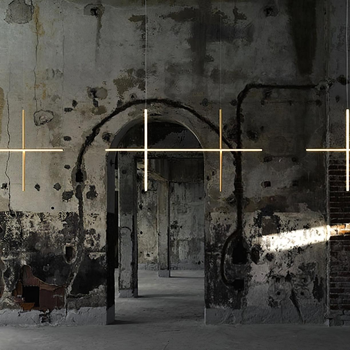 Pendant Light Aluminium Integrated LED 175.0 cm Black Modern Dining Room Linear Chandelier Modular Ceiling Lighting | Thomler