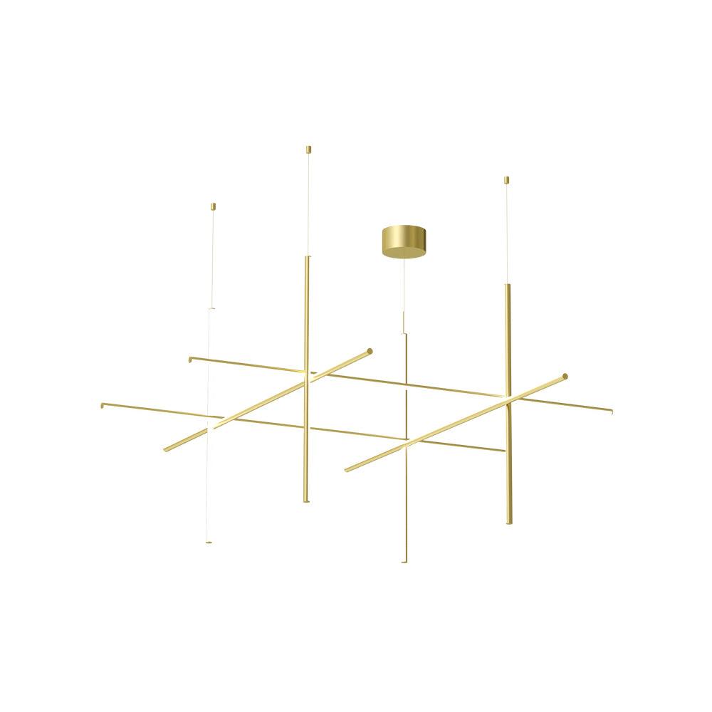 Pendant Light Aluminium Integrated LED 175.0 cm Black Modern Dining Room Linear Chandelier Modular Ceiling Lighting | Thomler