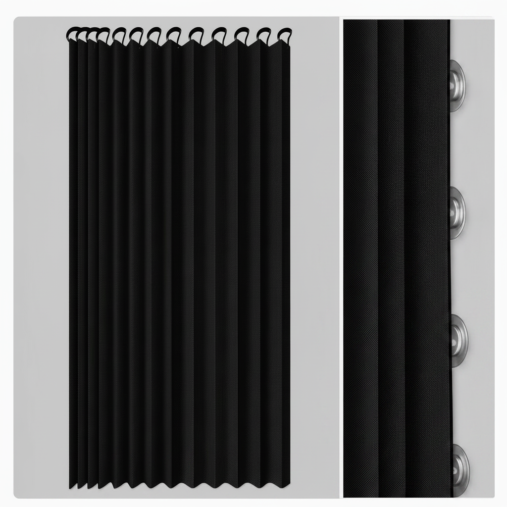 Collapsible Magnetic Shower Screen – Space-Saving Waterproof Bathroom Divider for Wet Rooms & Tub Enclosures | Thomler