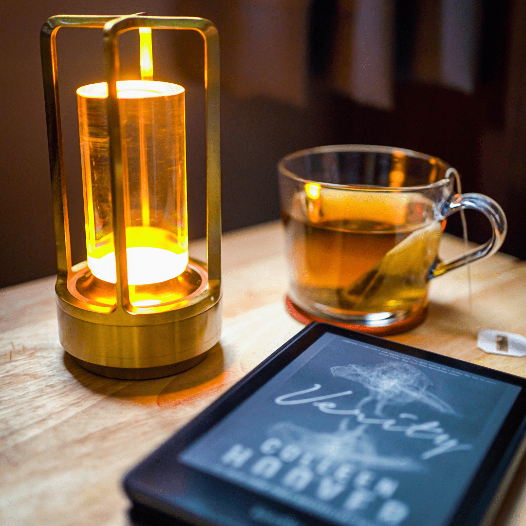 Rechargeable Crystal LED Lantern with Touch Dimmer & USB Port – Gold Silver Black Cordless Accent Lamp for Bedroom Nightstand Dining Table | Thomler