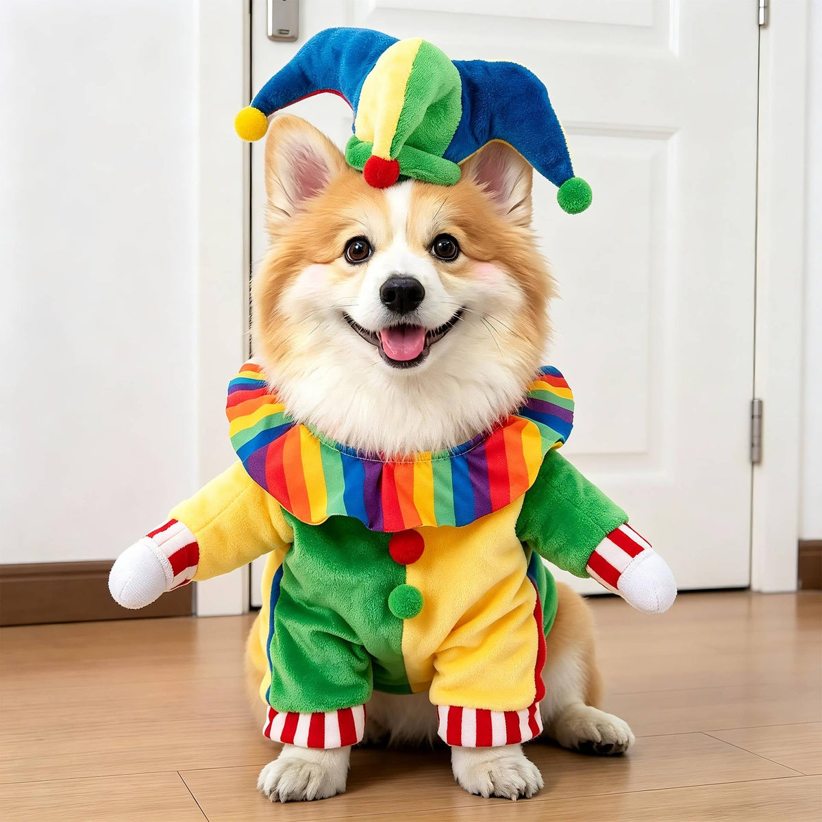 Pet Costume with Padded Fake Arms – 3D Walking Illusion for Dogs & Cats – Halloween Party Outfit | Thomler