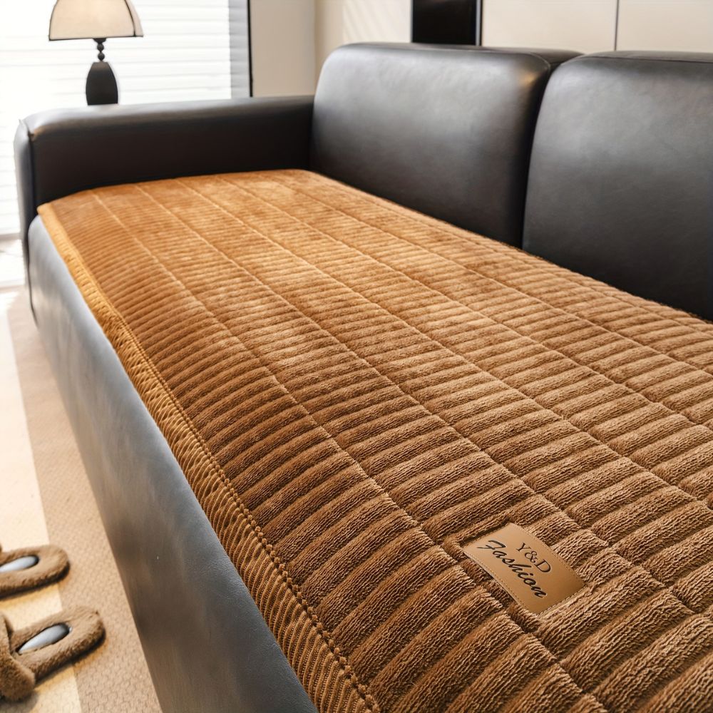 Quilted Sofa Cushion Protector – Microfiber Couch Seat Cover for Pet Hair Protection & Daily Wear, Machine Washable Furniture Shield for | Thomler