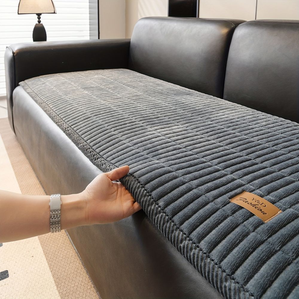 Quilted Sofa Cushion Protector – Microfiber Couch Seat Cover for Pet Hair Protection & Daily Wear, Machine Washable Furniture Shield for | Thomler