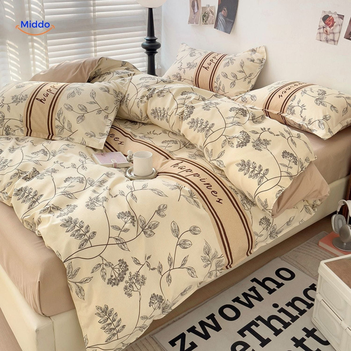 Pure Cotton 4-Piece Bedding Set for Mom & Baby – Soft, Breathable & Hypoallergenic | Thomler