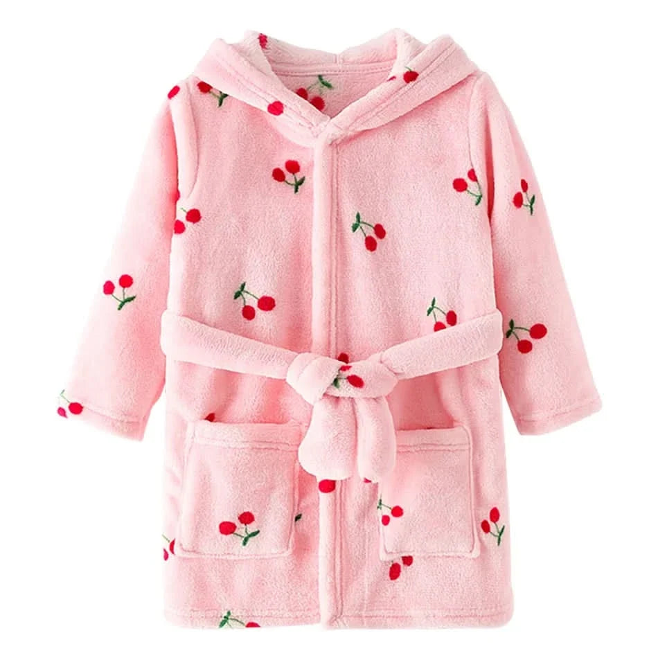 Kids' Hooded Robe – Plush Fleece Wrap with Fun Character Graphics for Boys & Girls | Thomler