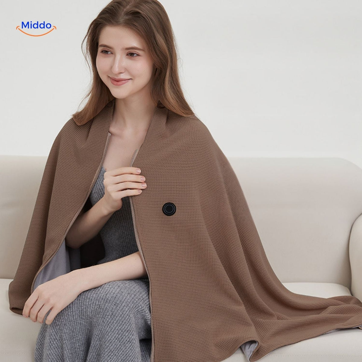 USB Powered Graphene Heated Throw Blanket with 3 Temperature Settings for Indoor & Outdoor Use | Thomler