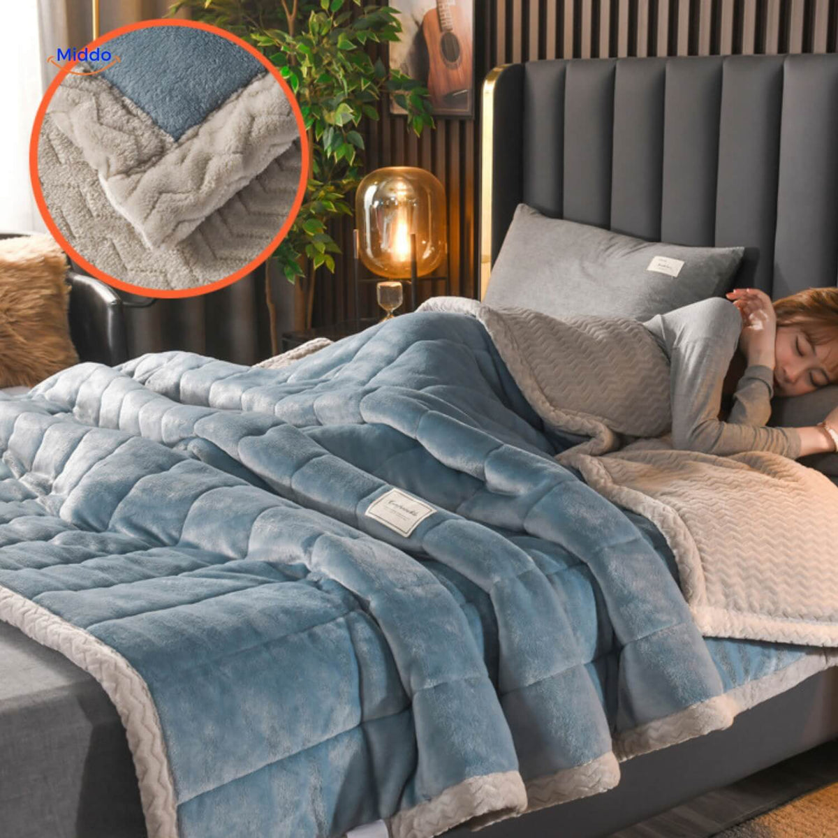 Reversible Plush Fleece Throw Blanket – Ultra-Soft Double-Sided Winter Blanket for Bed & Couch | Thomler