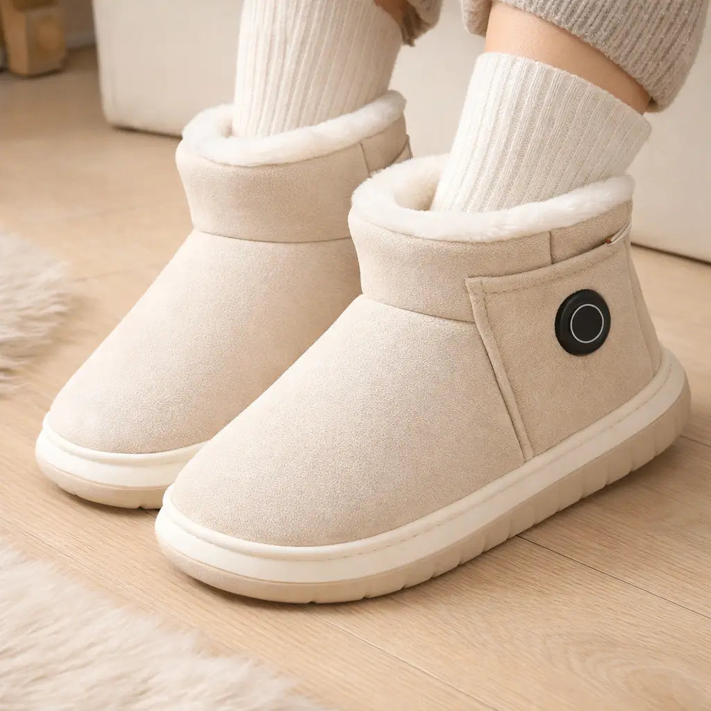 Rechargeable Heated Slippers with 3 Temperature Settings – Indoor/Outdoor Insulated Boots | Thomler