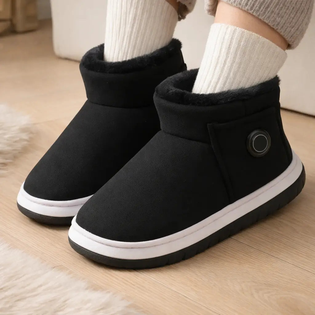 Rechargeable Heated Slippers with 3 Temperature Settings – Indoor/Outdoor Insulated Boots | Thomler
