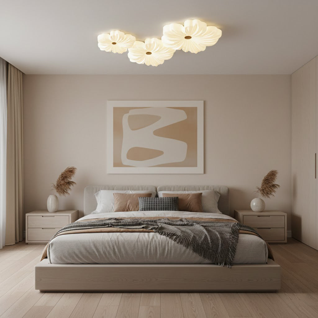 Ceiling Lamp Metal Acrylic 13 in White Indoor Modern Home Lighting Fixture LED | Thomler