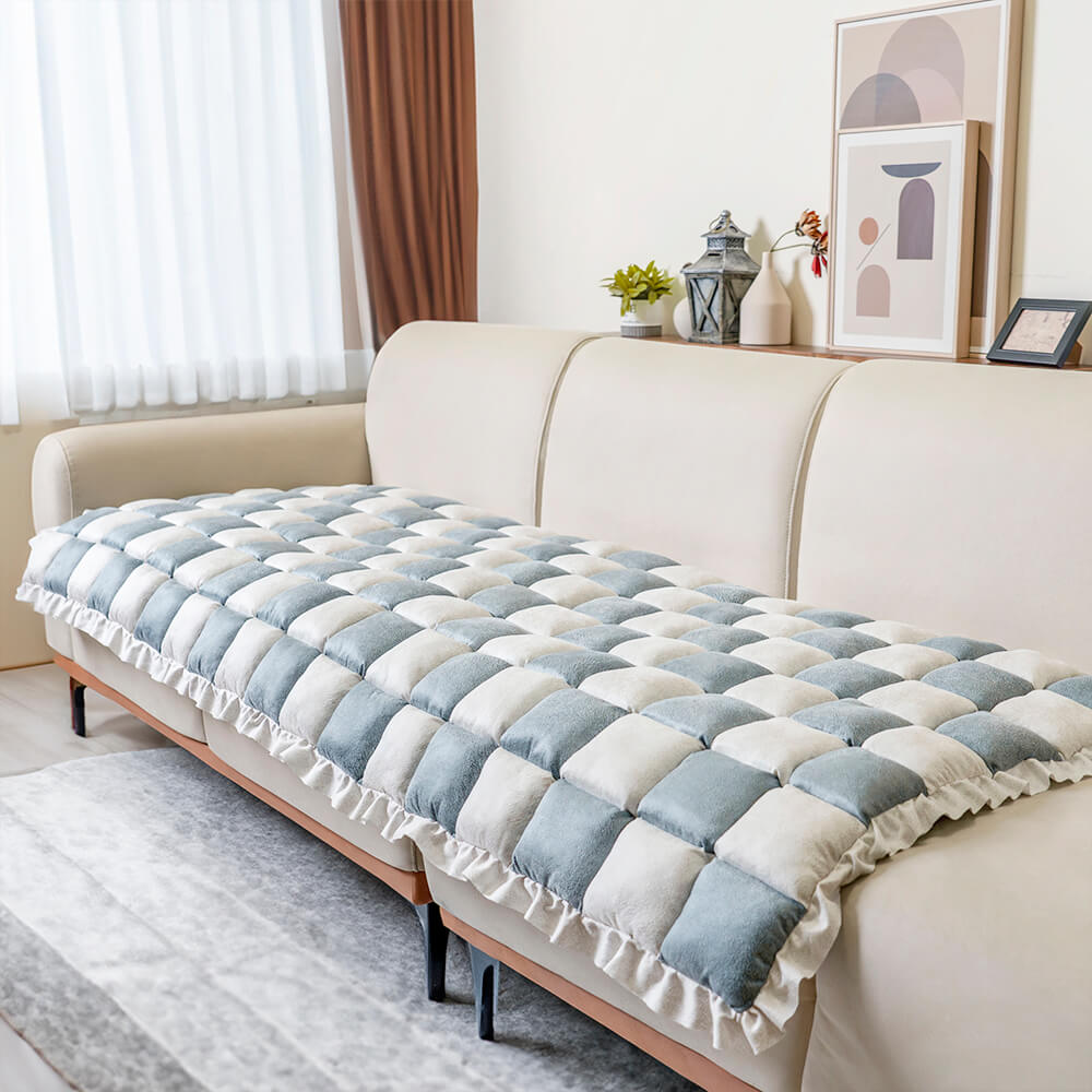Chenille Pet Blanket with Non-Slip Backing – Plush Furniture Protector for Dogs & Cats – Machine Washable Couch Cover | Thomler