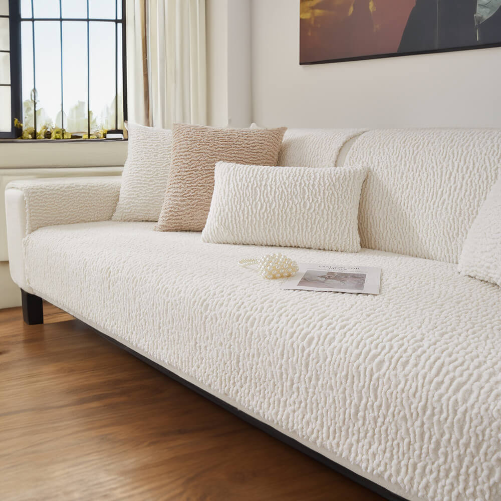 Berber Fleece Furniture Throw – Pet-Friendly Sofa Protector with Non-Slip Grip | Thomler
