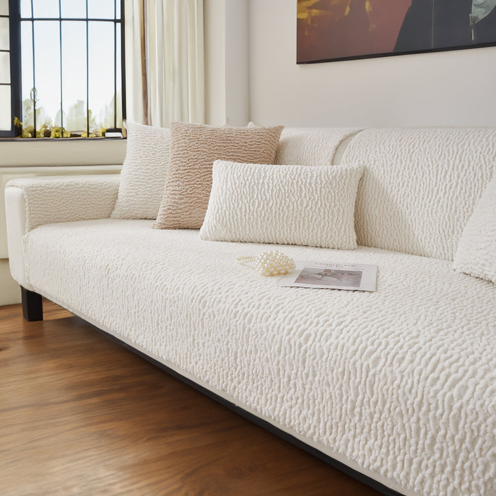 Berber Fleece Furniture Throw – Pet-Friendly Sofa Protector with Non-Slip Grip | Thomler