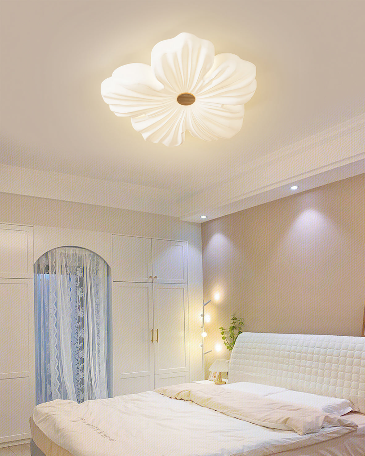 Ceiling Lamp Metal Acrylic 13 in White Indoor Modern Home Lighting Fixture LED | Thomler